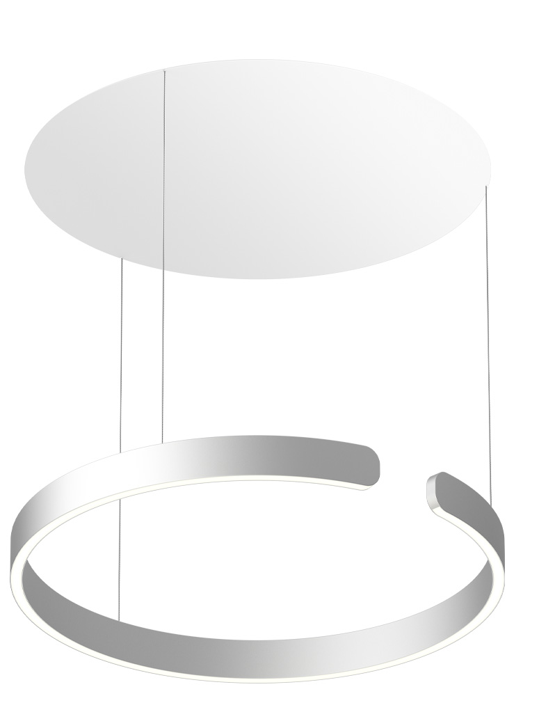 Pendelleuchte MITO Sospeso up 60 wide silbermatt
240V/ 60W 2700-4000K D=60cm IP20