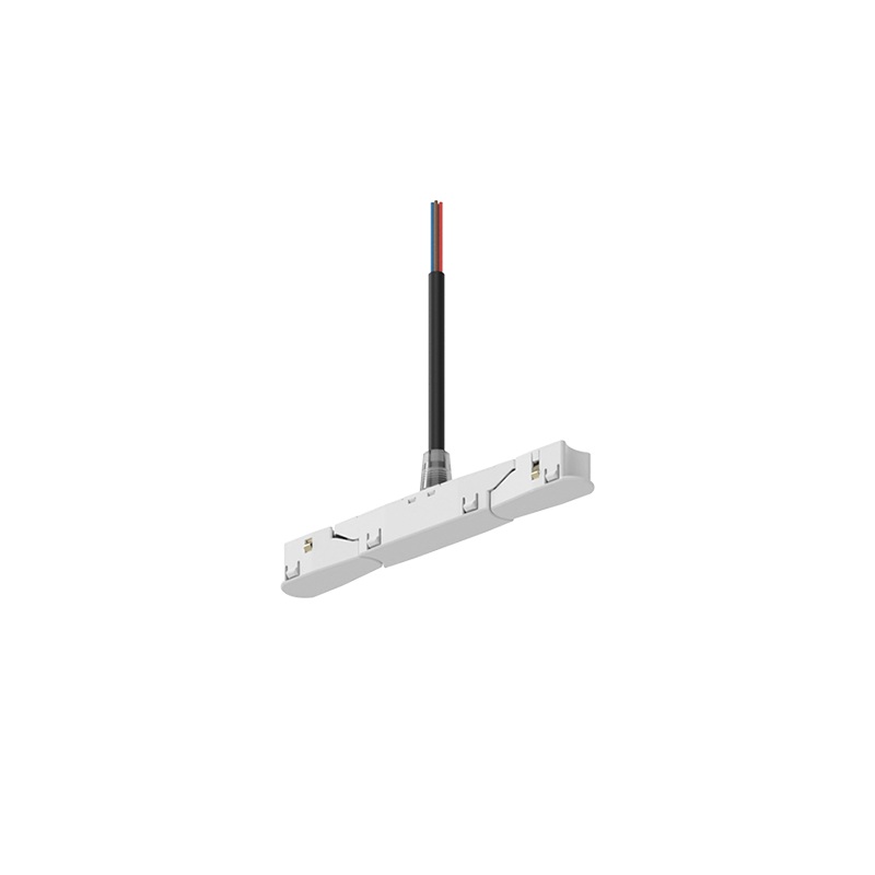 Einspeisung vorverkabelt Stromschiene Magneto weiss
DC 48V-60V / L=142mm mit 2.5m Kabel