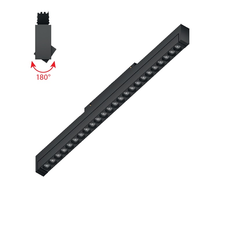 Magneto Schienenstrahler Focus 4.0 JS schwarz
DC48V 3000K 20W 998Lm L=723 B=23 H=68 /IP20