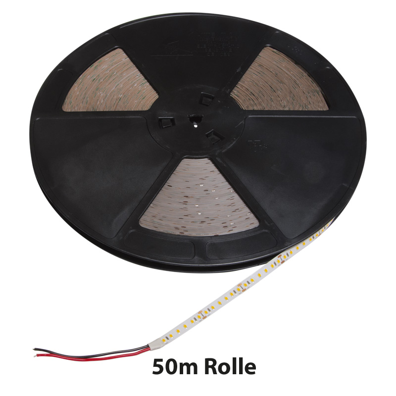 LED-Strip Flex 50m Rolle 48W/m CRI90 120° warmweiss
24VDC 3000K 3392lm/m B=12mm H=2mm