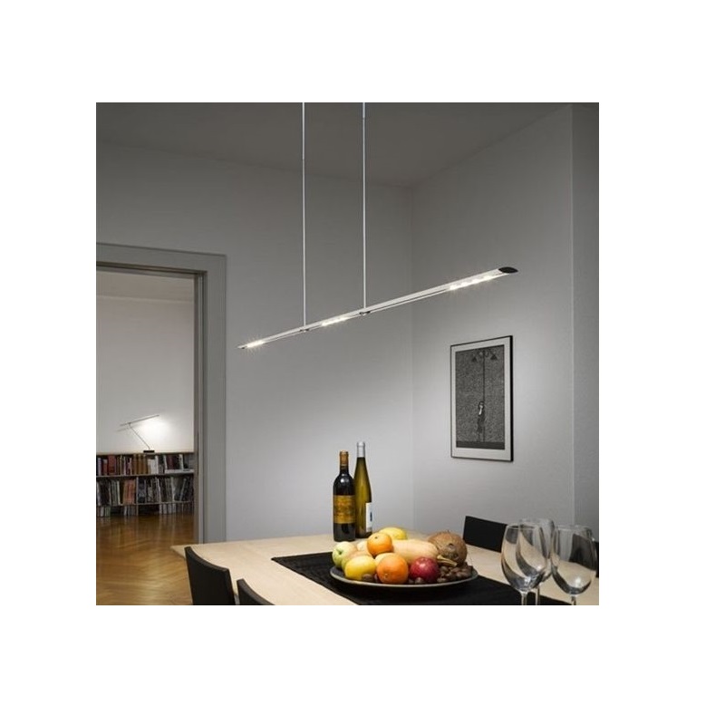 Hängeleuchte LET D 100 standard 3000°K alu
H=80-140cm 22W 2x4 LED