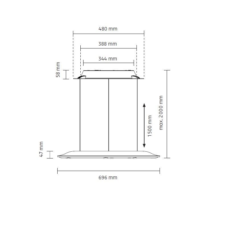 Pendelleuchte Lighting Pad R 600 Vario schwarz-Oak
240V 60W 3500lm RA90 D=700 IP20 - Image 2