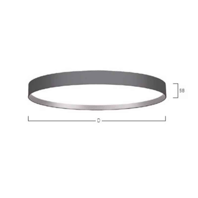 Anbauleuchte Basic Deco A3 35W D=500 Champ./black
240V 2700K 4040lm D=500 H=58mm IP20 - Image 2
