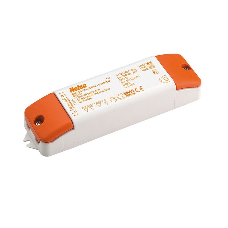 LED Konverter DC 10V-12V- 24V/ 25W 
220-240V / L=145 B=39 H=28 / IP20