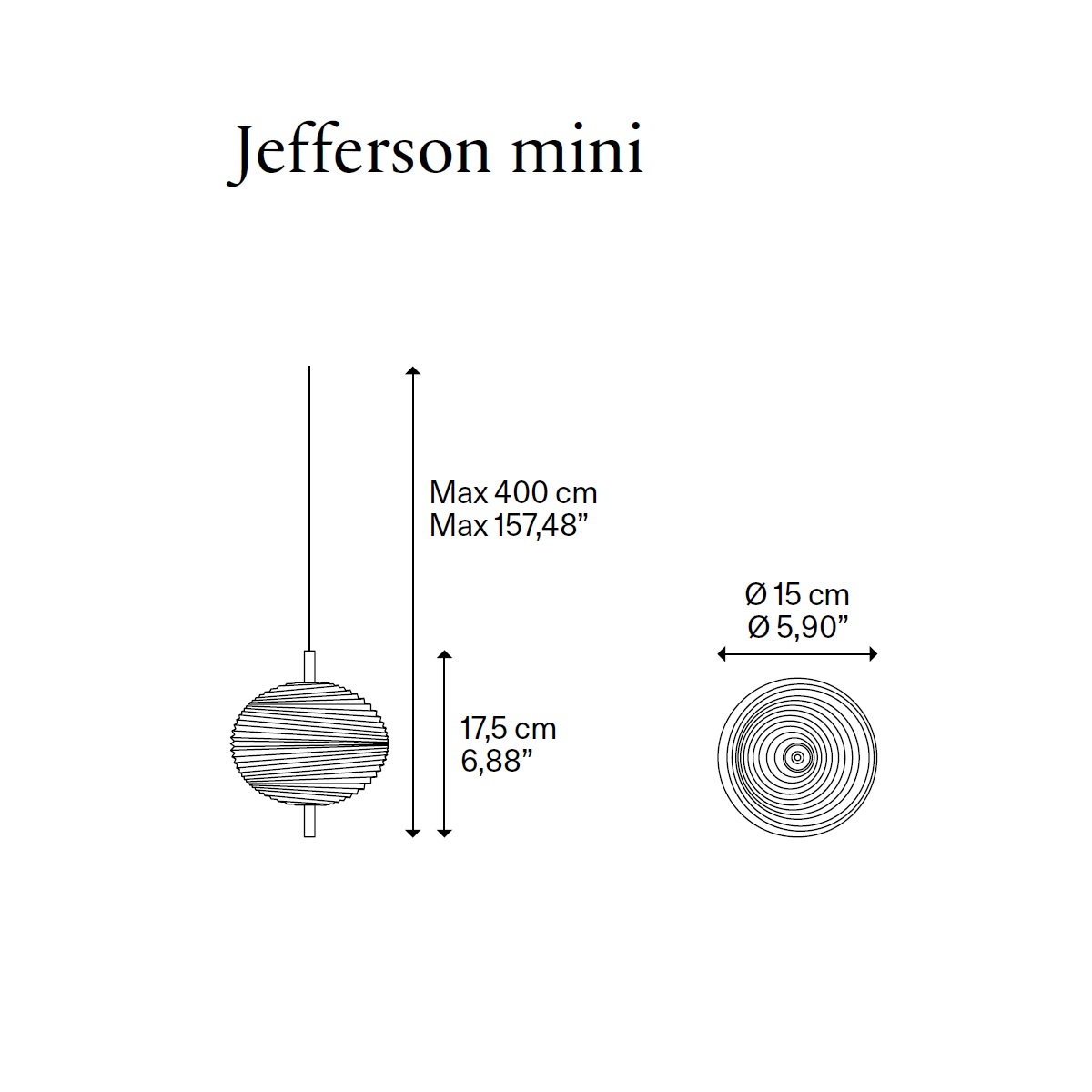 Pendelleuchte Jefferson mini klar - black chrome
240V 350mA 3W 2700K 450Lm CRI90 / IP20 - Image 2