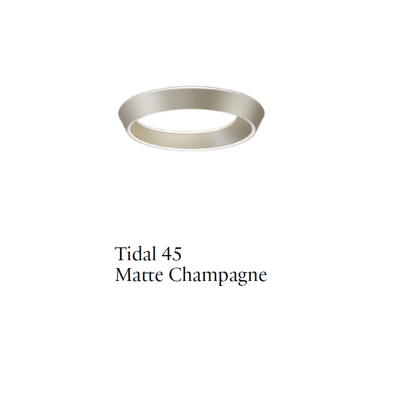 Deckenleuchte Tidal 45 / 30W champagner matt
230V 3000K 5092Lm D=45 H=6.1cm IP20