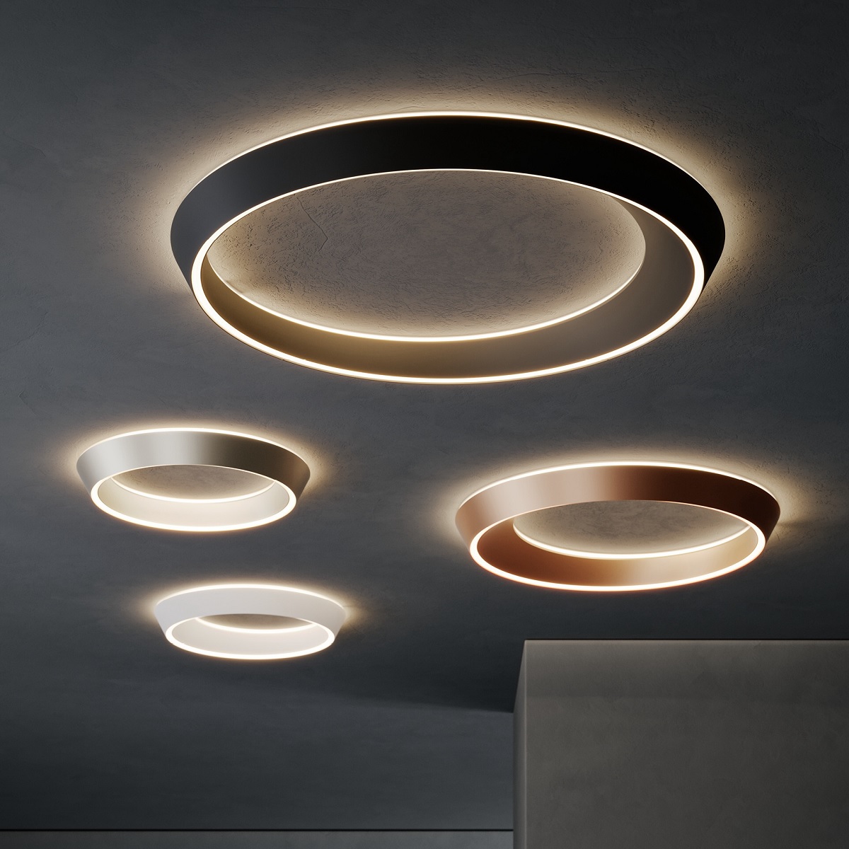Deckenleuchte Tidal 60/44W Terra
230V 2700K 6529Lm D=60 H=6.1cm IP20