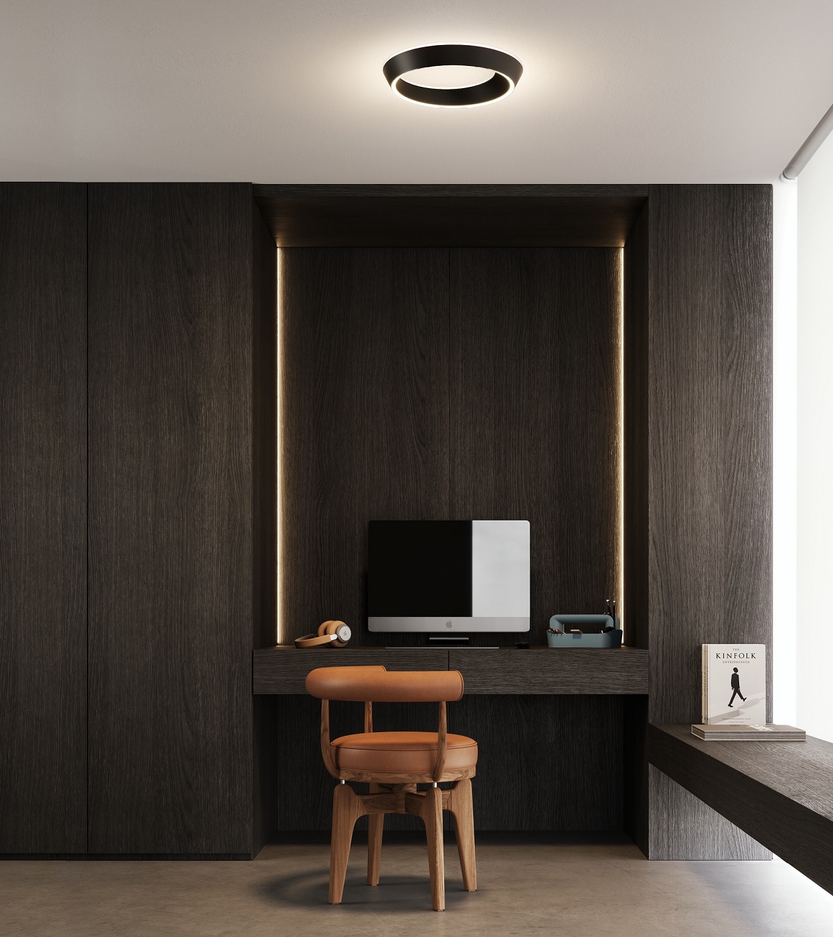 Deckenleuchte Tidal 60 / 37W champagne
230V 2700K 6840Lm D=60 H=6.1cm/ IP20 - Image 5