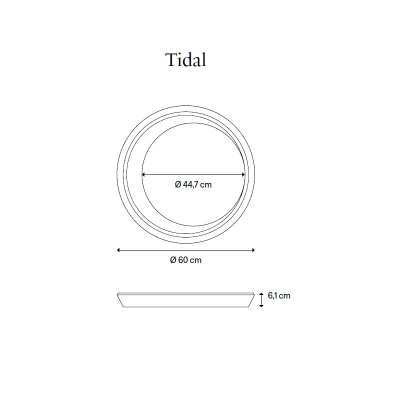 Deckenleuchte Tidal 60 / 37W schwarz matt
230V 2700K 6840Lm D=60 H=6.1cm/ IP20 - Image 2