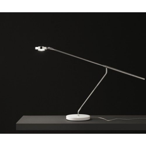Tischleuchte Lutz LED 1x 8W
Sockel schwarz matt, Gestänge Chrom L=92 cm