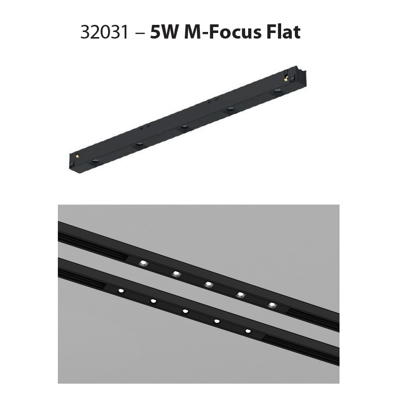 Magneto M-Focus Flat 5W schwarz matt
DC 48V 3000K 444Lm L=300 B=16 / IP20