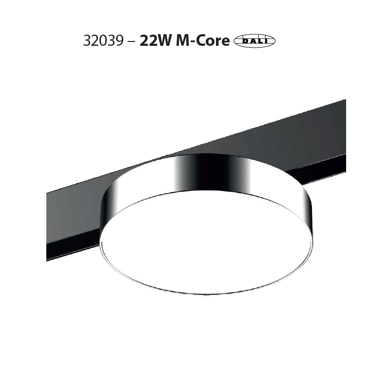 Magneto Leuchte M-Core 22W /120° weiss matt
DC 48V 2700K 1782Lm / D=180 HT=63 H=35 / IP20
