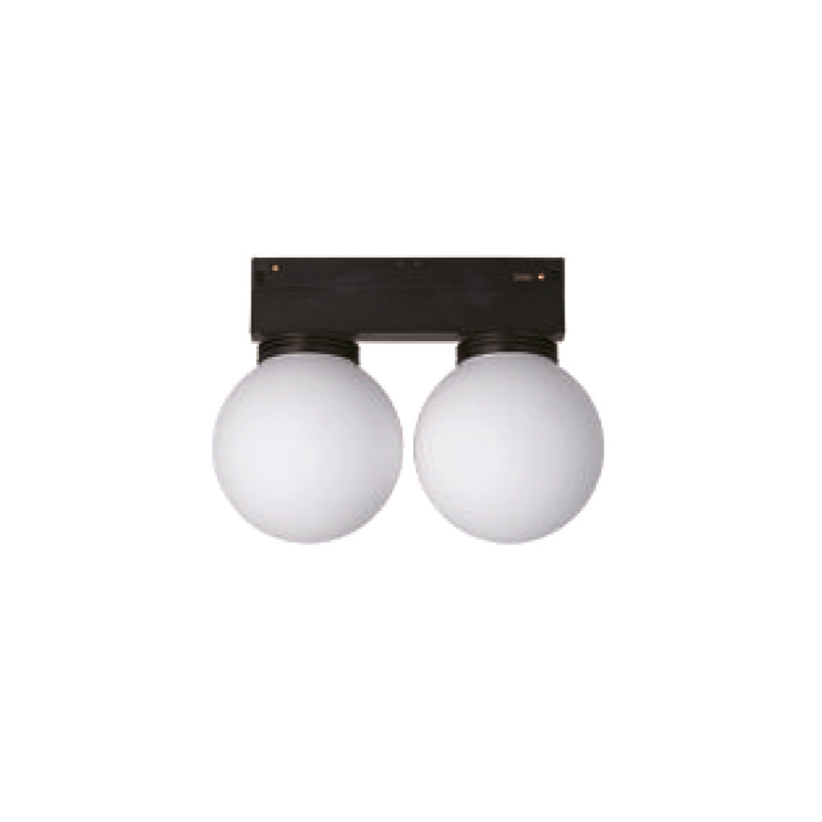 Magneto Schienen-Leuchte Orb due 16W Opal schwarz
DC 48V 2700K 2x 689Lm L=205 H=110 IP20