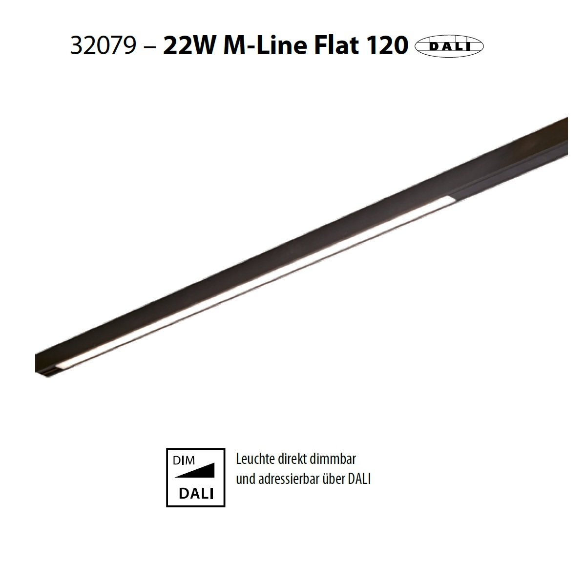 Magneto Mini Leiste Line Flat 120 weiss matt
DC48V 3000K 22W 2304Lm L=1206 B=18 IP20