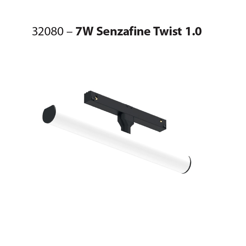 Magneto Leuchte Senzafine Twist1.0 / 7W schwarz opal
DC 48V 3000K 546Lm /L=295 D=30 /IP20