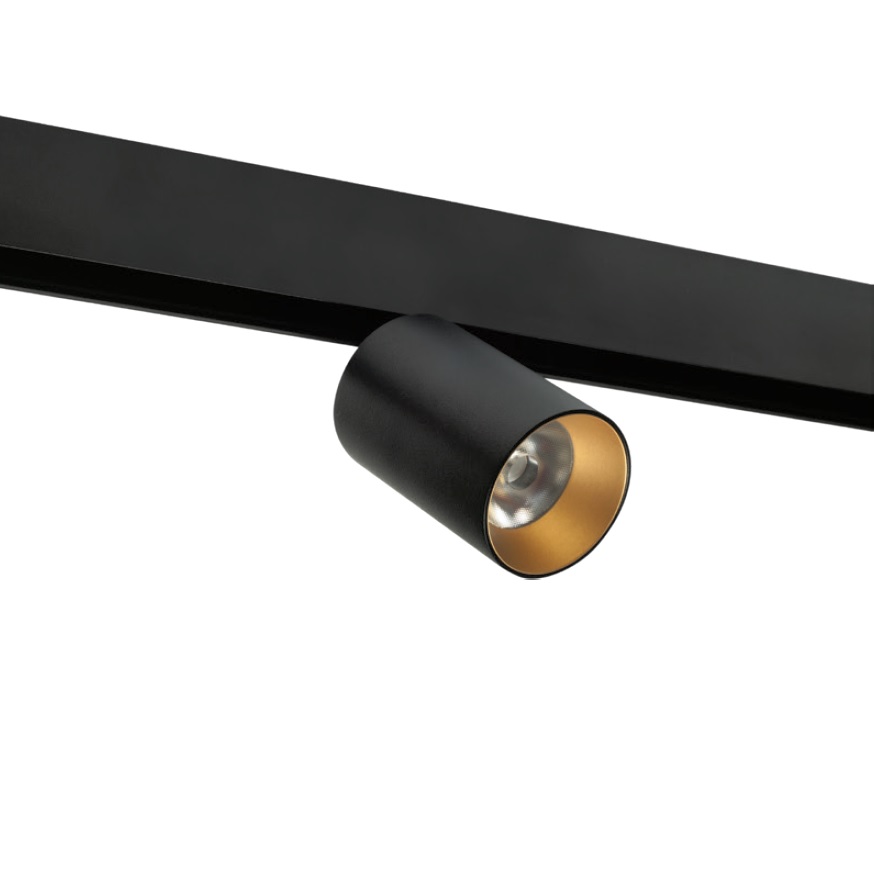 Magneto Schienen-StrahlerTube 60 12W schwarz gold
DC48V 3000K 1011Lm D=60 L=90 H=125 IP20