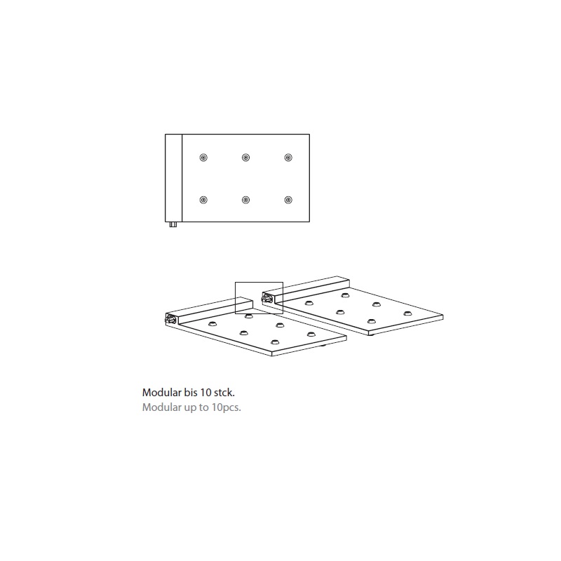 Mehrfachladestation für 6 x Poldina 
240V/ 5Vds ax. 5A 35W L=51cm H=31 / IP20