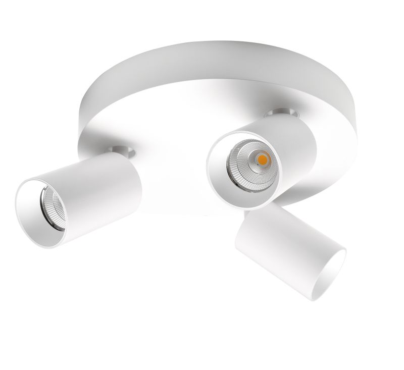 Deckenstrahler Minitube Trio Led 3x9.2W weissmatt
240V/ 3x863lm CRI90 2700K D=250 H=157