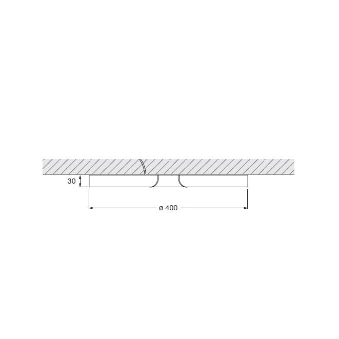 Deckenleuchte MITO Soffito up wide 40W bronze
240V/ 1730lm D=40cm H=3cm IP20 - Image 2