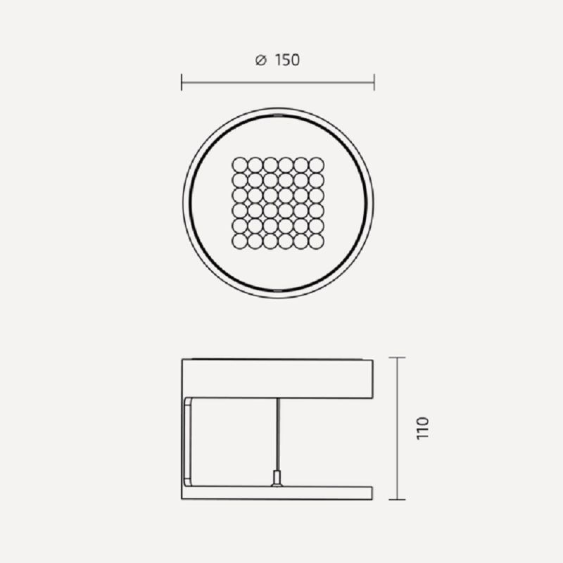 Deckenaufbauleuchte RIM R36 LED 10W silber eloxiert
230V/ 24V 3000*K /D=150/ H=110 IP20 - Image 2