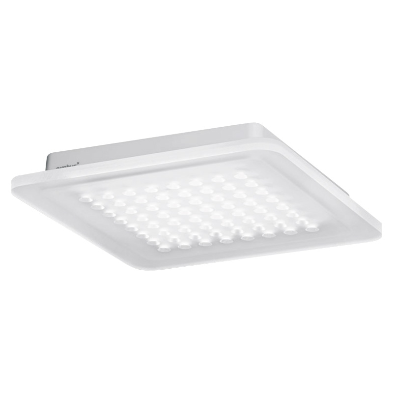 Deckenleuchte mit AP Gehäuse Q64 12.9W 
230V/DC 3000K 1350Lm L=240x240 H=35 / IP20