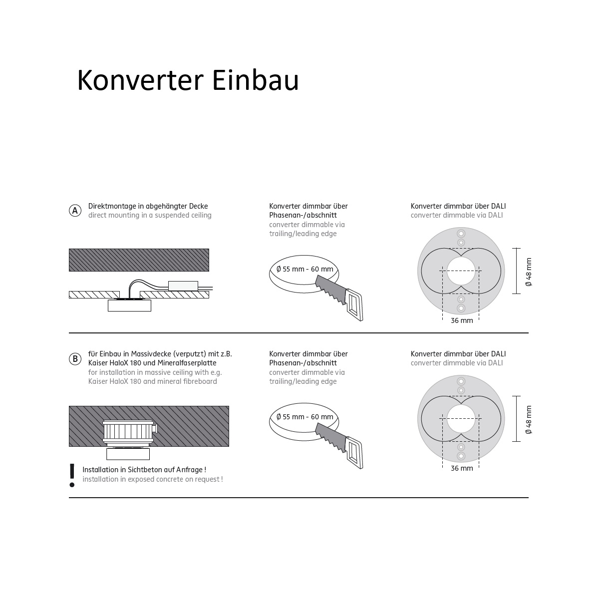 Deckenstrahler Q FOUR 40° 13W weiss matt
DC /2700K 730Lm CRI90 128x128 H=36mm IP20 - Image 3