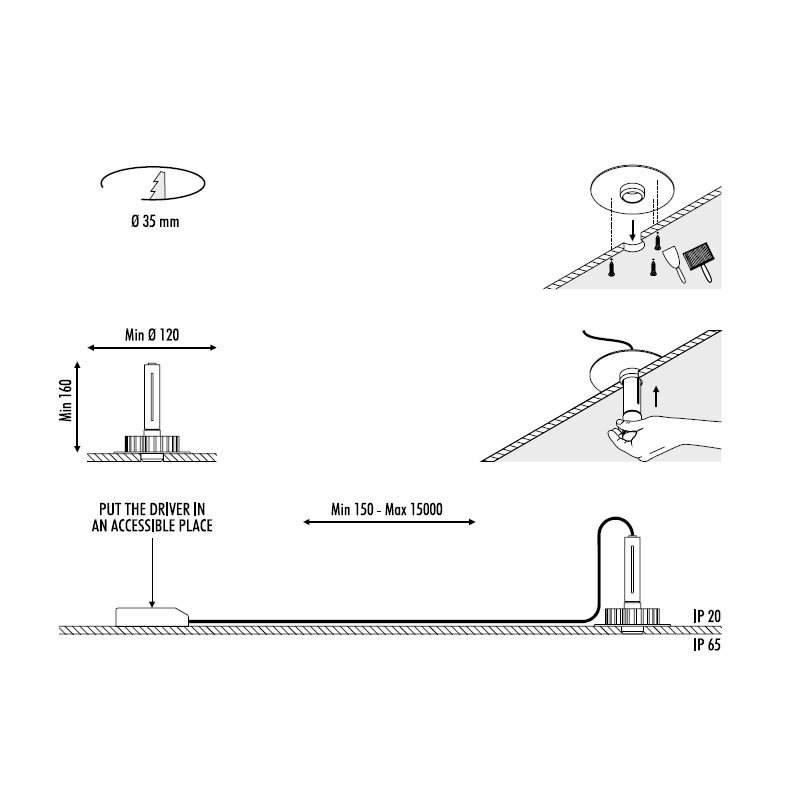 Installationskit zu Einbaustrahler Nulla Standard schwarz
Plasterboard - Image 2