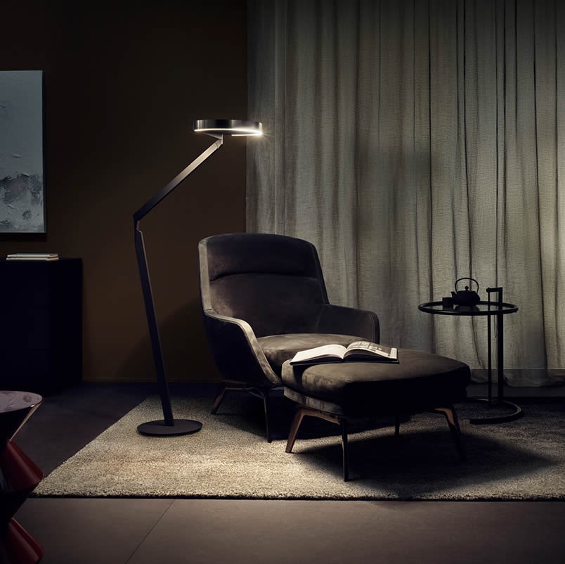 Steh-Leseleuchte Gioia lettura Air dark chrome
230V 24W 1550lm H=120-166cm /IP20 - Image 5