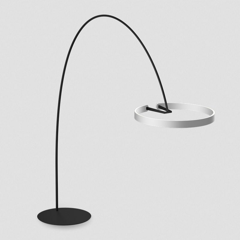 Stehbogenleuchte MITO largo  schwarz - silber
230V/LED 3330lm 60W D=600 H=2100-2400 IP20