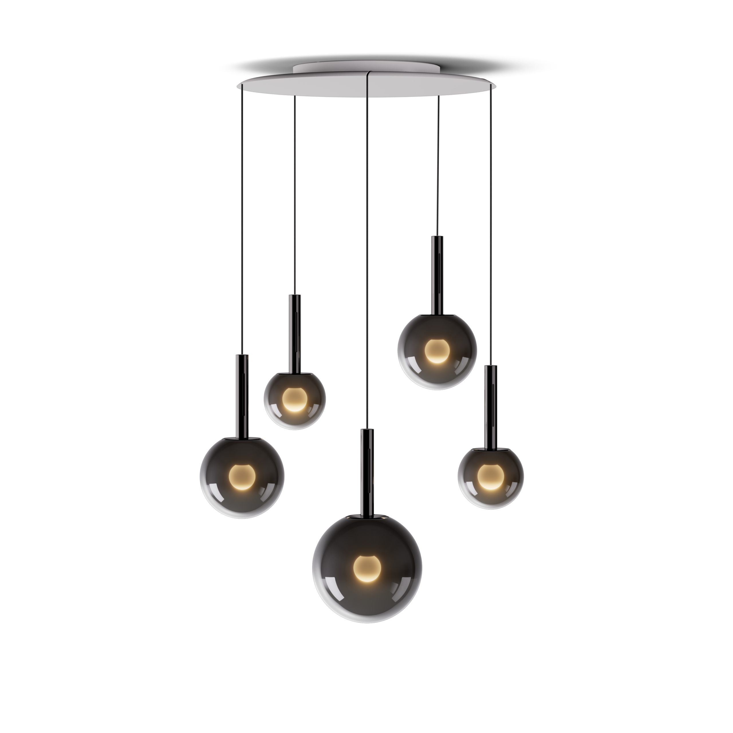 Pendelleuchte Luna Sospeso cloud 5 fix AIR dark chrome
240V x-tra 2200-3500K 45W 2150Lm