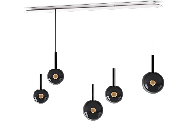 Pendelleuchte Luna Sospeso cloud 5L fix AIR dark chrome
240V 2700-4000K 45W 2750Lm IP20