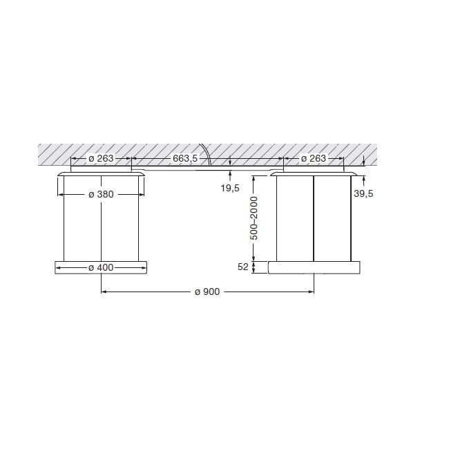 Pendelleuchte MITO Sospeso due 40 variabel rosegold
240V 2x40W 2220Lm D=40cm H=5cm IP20