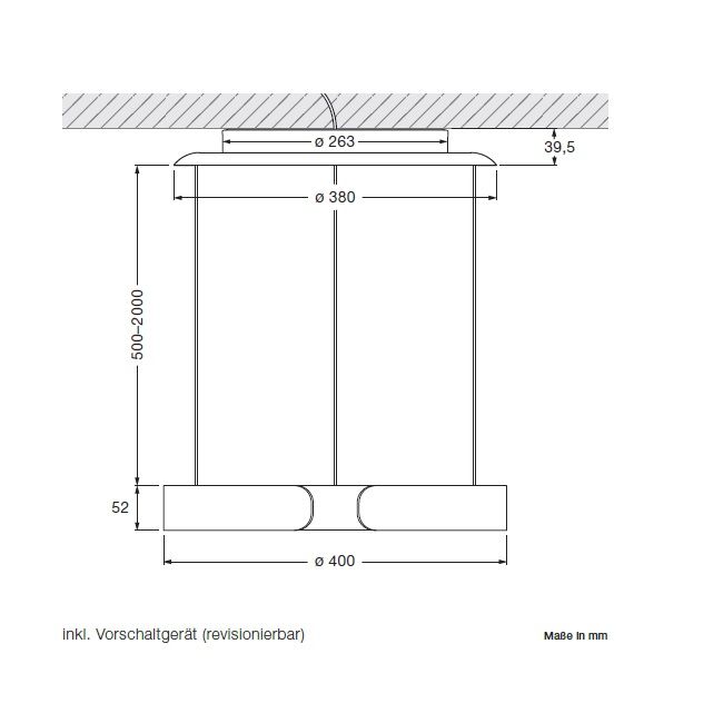 Pendelleuchte MITO Sospeso up 40 variabel AIR rosêgold
240V 40W 2220lm D=400 H=40 /IP20 - Image 2