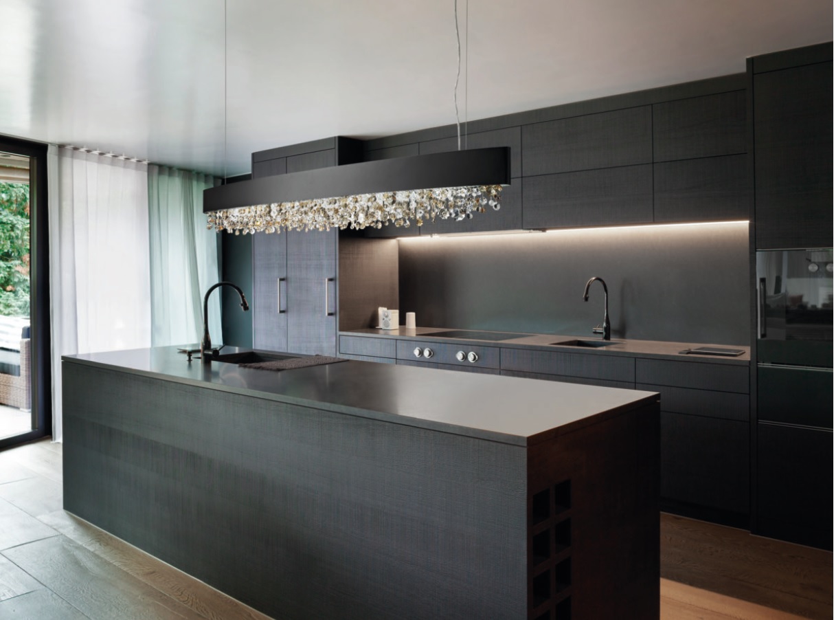 Hängeleuchte Olà S6 oval Led 160cm schwarz matt
230V/3000K D=160x14cm H=20cm - Image 5