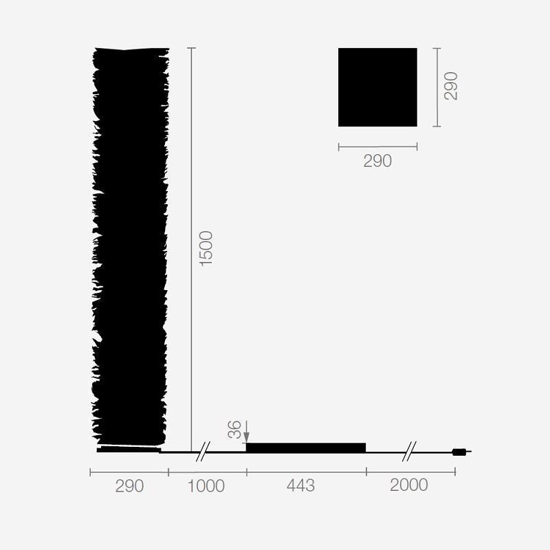 Stehleuchte One by One-01-11 Vlies
240V/ 2700K 64W 2339Lm/ IP20 - Image 2