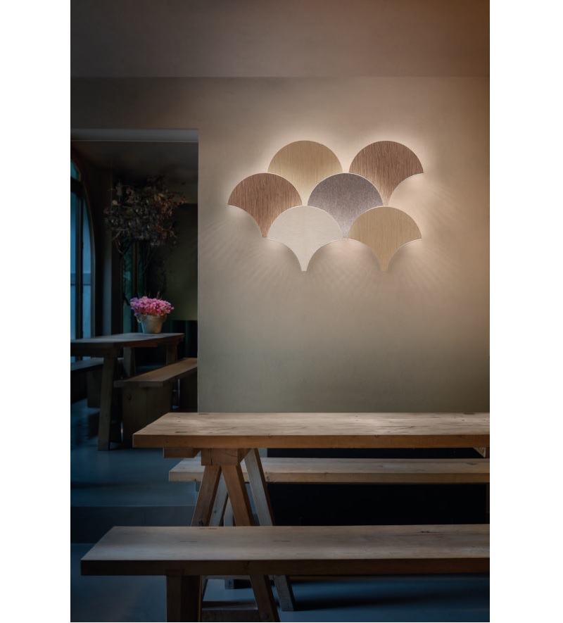 Wandleuchte PALM A40 11W messing bruniert
230V 3000K 1390Lm B=40cm H=34cm T=5cm IP20