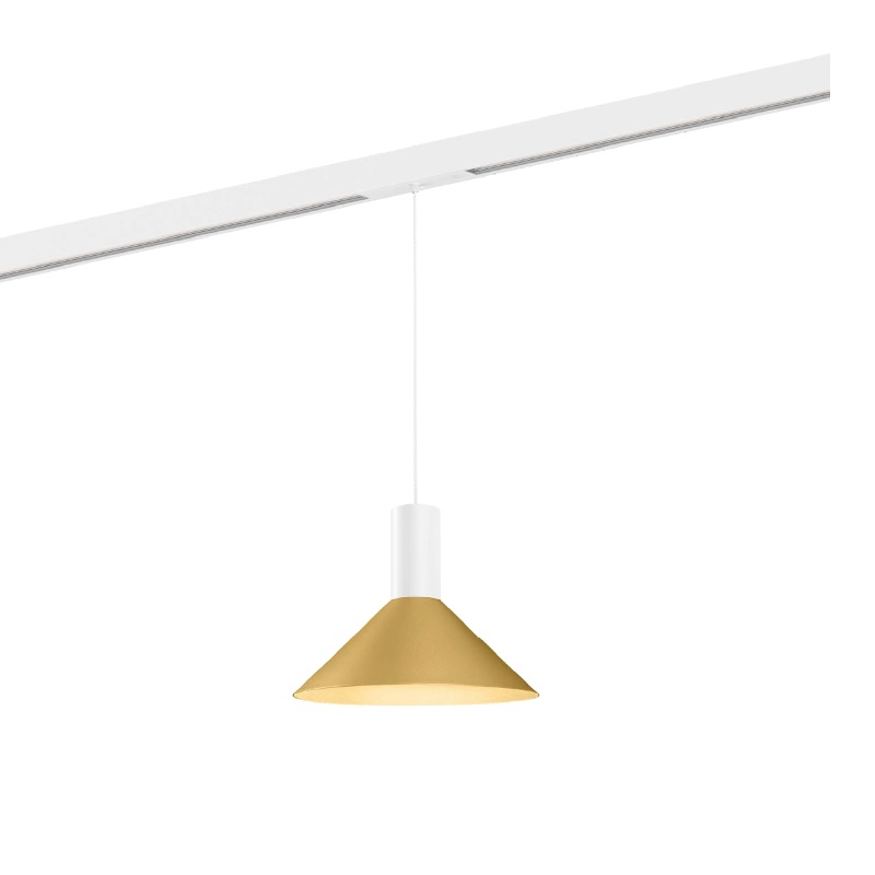 Pendelleuchte Odrey 1.6 on Track 8W weiss-gold
48V 2700K 485Lm CRI90 H=160mm D=190 IP20