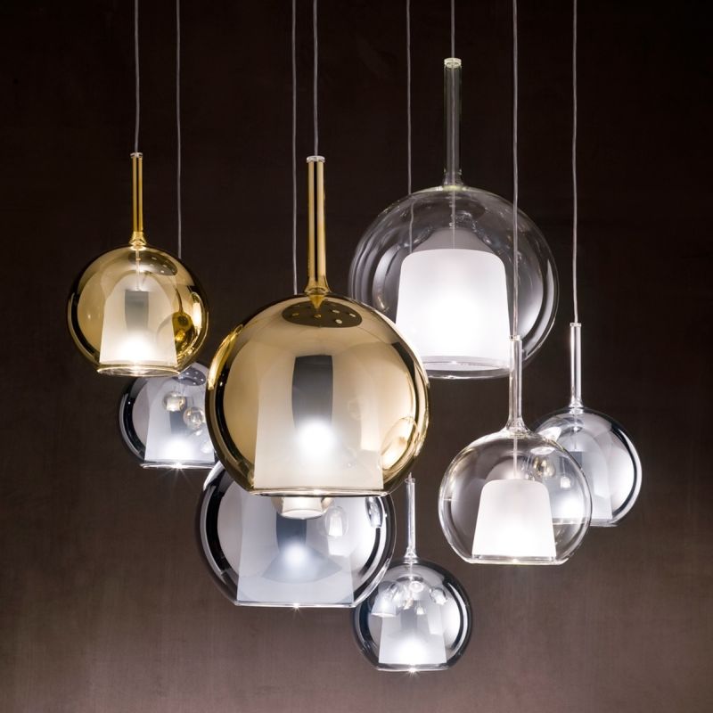 Pendelleuchte GLO mini D=130 argento
230V/G9/3W LED Glas silber