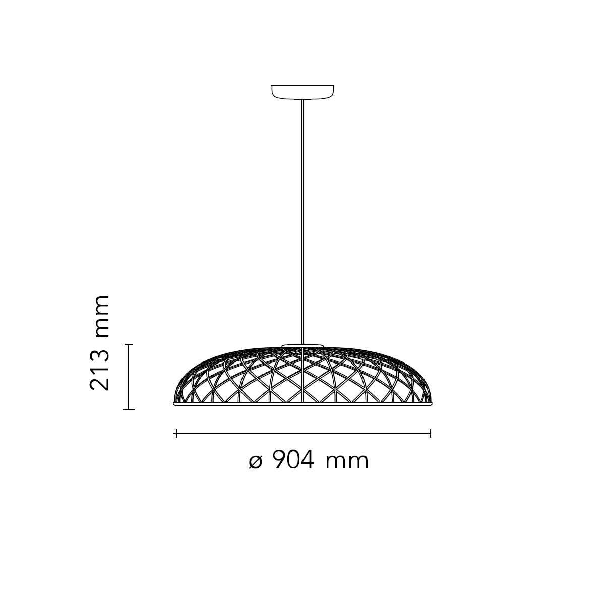 Pendelleuchte Skynest Suspension 78W Almond
240V 2700K 655Lm CRI90 D=904mm H=213 / IP20 - Image 2