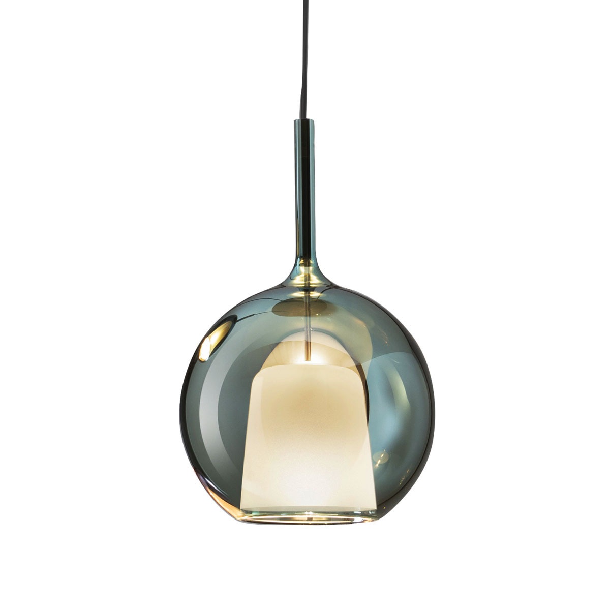 Pendelleuchte GLO large D=380 grün
230V/E27/10W LED Glas farbig