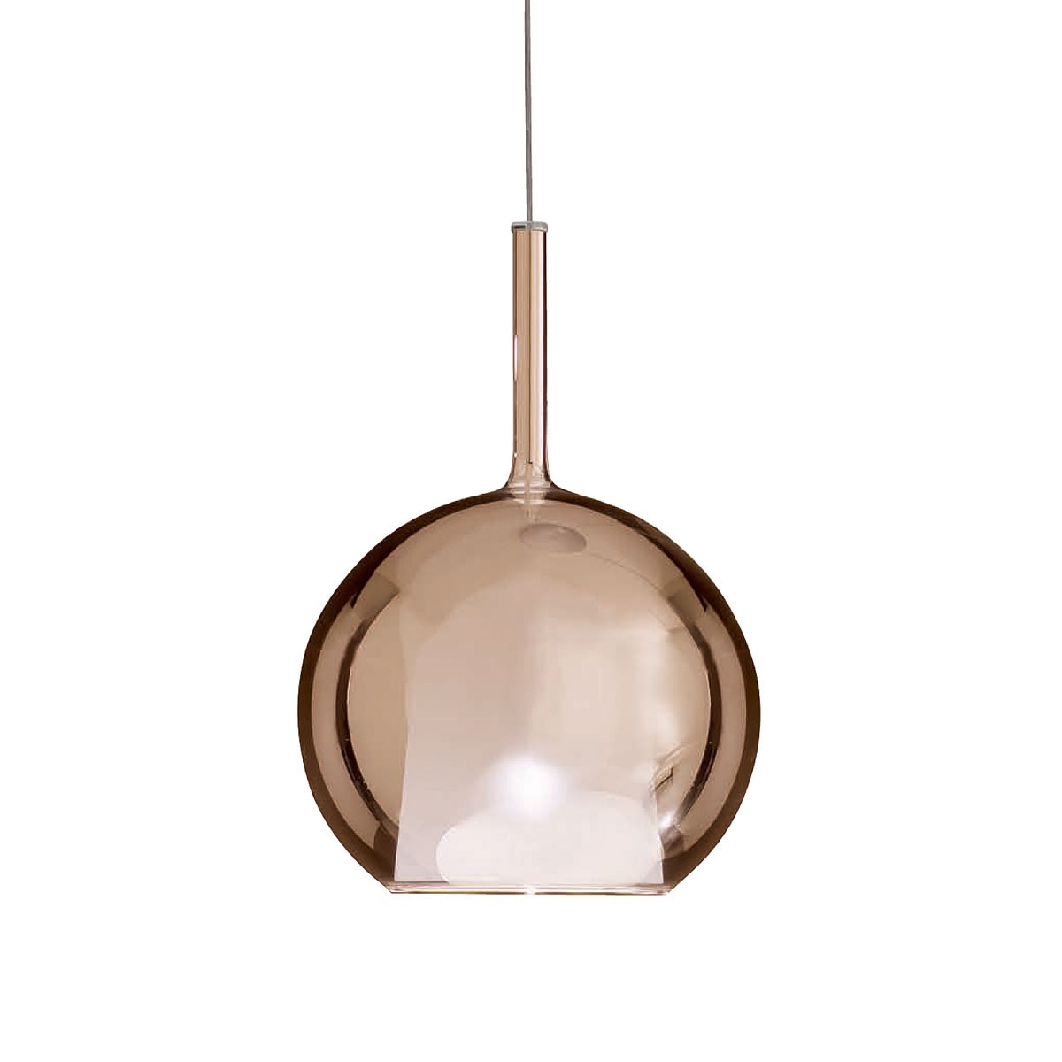 Pendelleuchte GLO large D=380 rosegold
230V/E27/10W LED Glas farbig