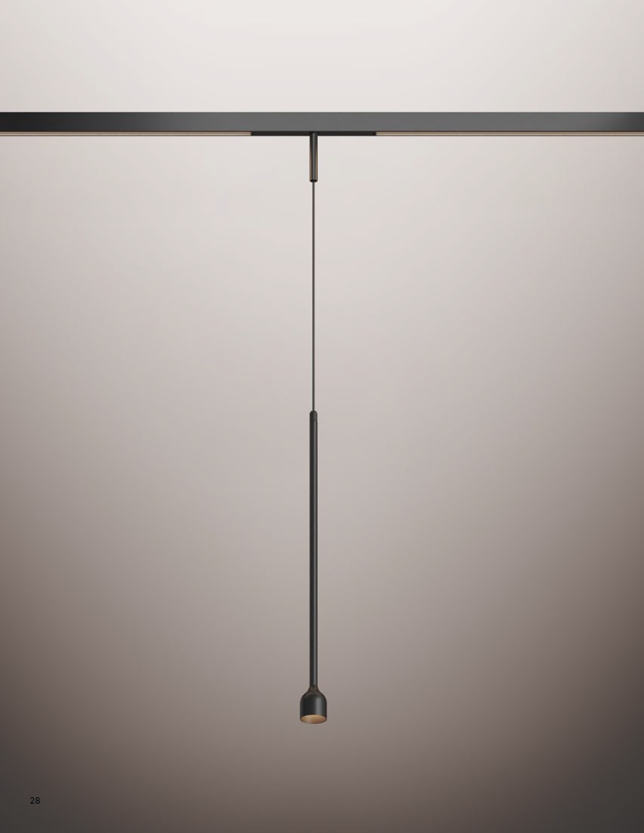 Pendelleuchte HAIL 4W für Magneto schwarz matt
48V/DC / 2700K 170Lm D=34mm H=420 IP20