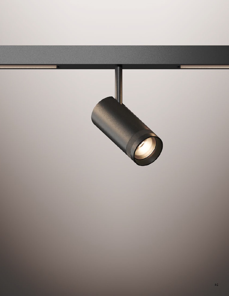 Schienen Strahler Eidos 5W DALI schwarz matt
48V/DC / 2700K 350Lm D=35mm H=90 / IP20