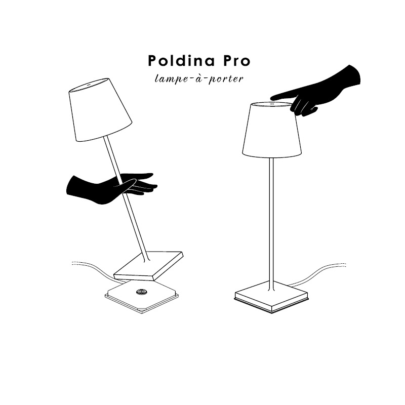 Tischleuchte Poldina Pro 2.2W dunkelgrau
5VDC 1A / 192lm D=11cm H=38cm/ IP54 - Image 2
