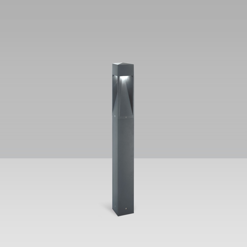 Pollerleuchte Gothic110 LED 18W 3000K dunkelgrau
230V/3x450lm H=800mm 110mm x110mm IP66
