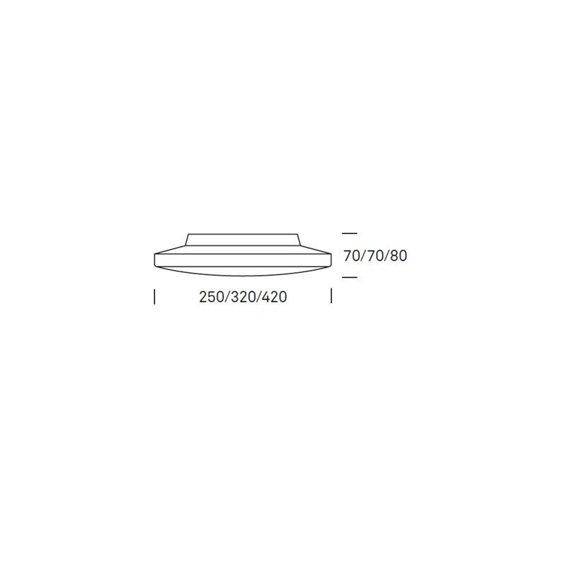 Anbauleuchte PUNTO LED 10W Kunstglas opal
230V/ LED/ 3000°K /1230lm / D:250mm / IP34 - Image 2
