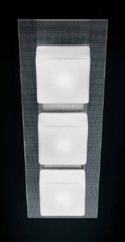 Wand-Deckenleuchte Quadra 3xMini P-PL ambra
230V G9 max.3x40W Glas amber Eckig 55x18