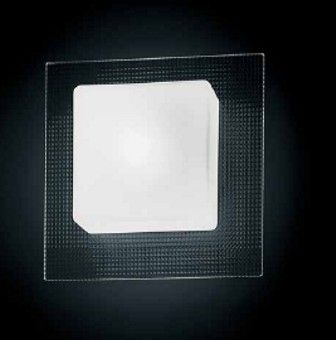 Wand-Deckenleuchte Quadra Mini P-PL diamantino
230V G9 max.40W Glas weiss Eckig 18x18