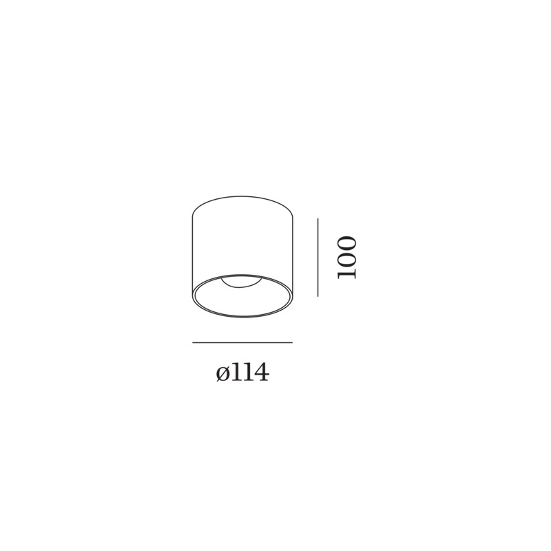 Deckenaufbauleuchte RAY LED 8W weiss
230V 600lm 2700K D=114 H=100 mm IP20