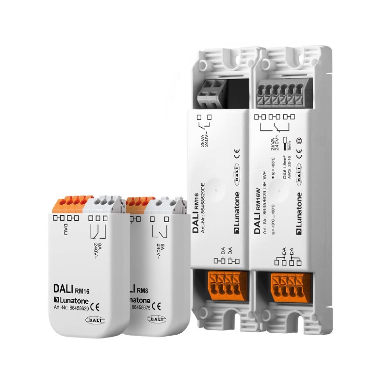 Schaltaktor RM8 DALI 1Kanal Schliesser
240V/ 8A LED L=59 B=33 H=15 IP20